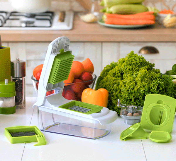 Genius Nicer Dicer 7-piece Fruit, Vegetable & Cheese Cutter 