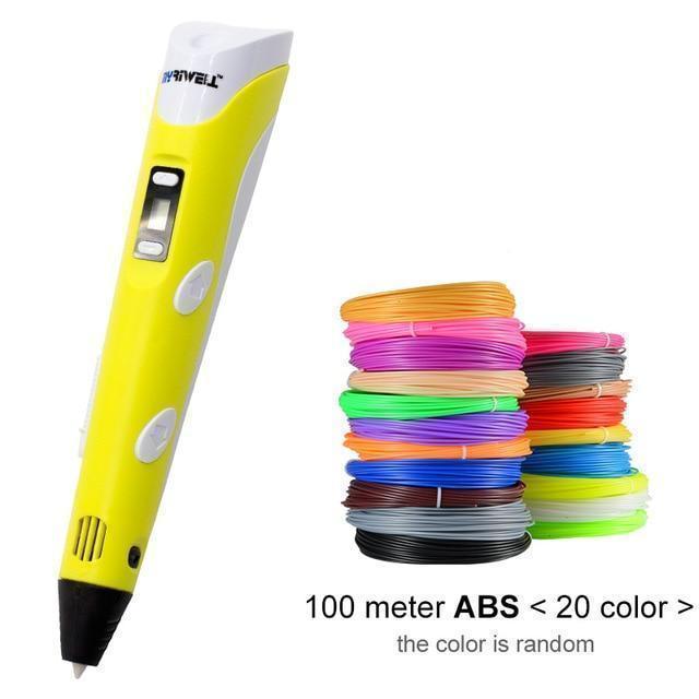 Bestsellrz® 3D Printing Pen For Kids Professional ABS PLA Filament- Inksie™ 3D Pens Yellow / US / 100m Inksie™