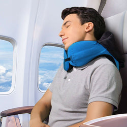 Bestsellrz® Airplane Travel Foldable Neck Support Pillow with Hood - Necuddle™ Travel Pillows Necuddle™