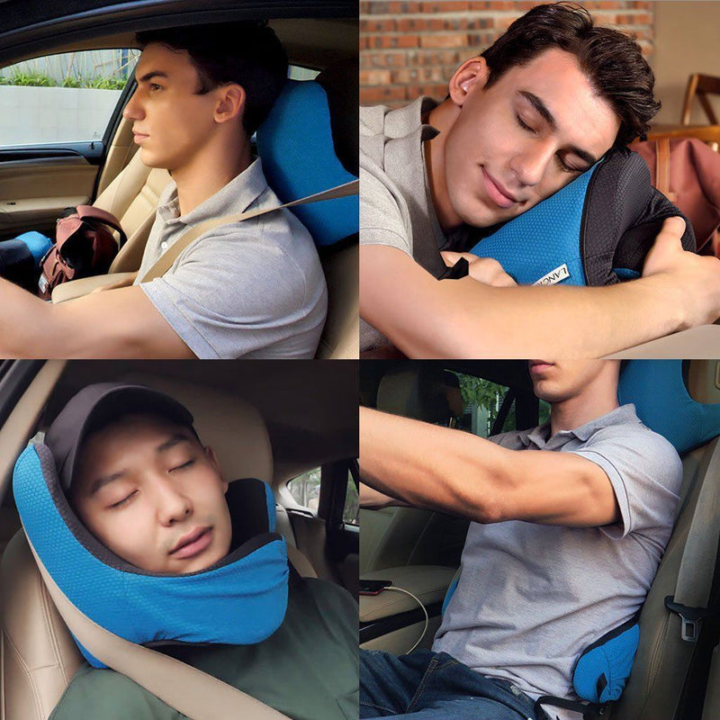 Bestsellrz® Airplane Travel Foldable Neck Support Pillow with Hood - Necuddle™ Travel Pillows Necuddle™
