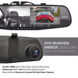 Bestsellrz® Car Dash Cam Motion Activated Backup Camera Front Rear View Mirror - Camreel™ DVR/Dash Camera No SD Card Camreel™