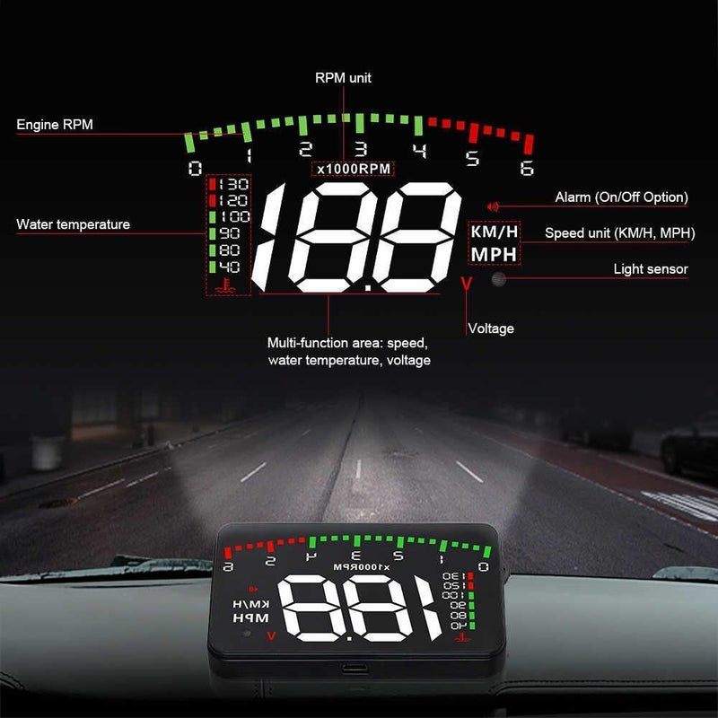 Bestsellrz® Car Head Up Display HUD Projector Device - Vuflector™ Head-up Display With Reflector Vuflector™