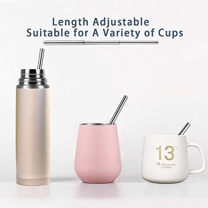 Bestsellrz® Collapsible Reusable Stainless Steel Metal Straws with Case - Ecostro™ Drinking Straws Ecostro™