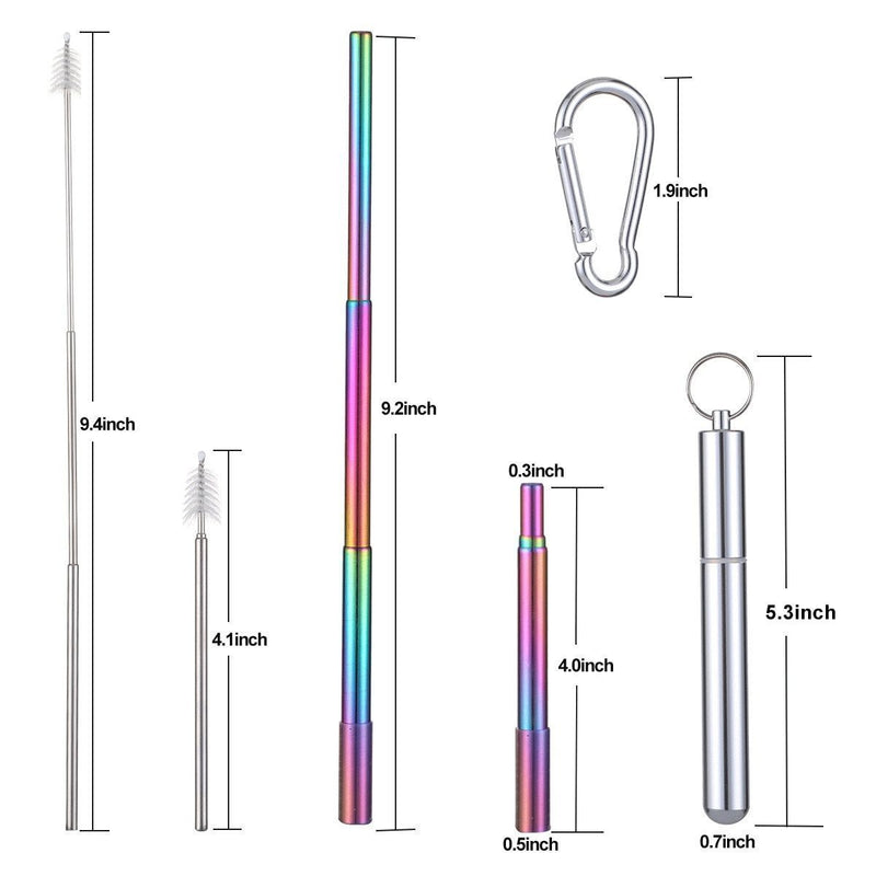 Bestsellrz® Collapsible Reusable Stainless Steel Metal Straws with Case - Ecostro™ Drinking Straws Ecostro™