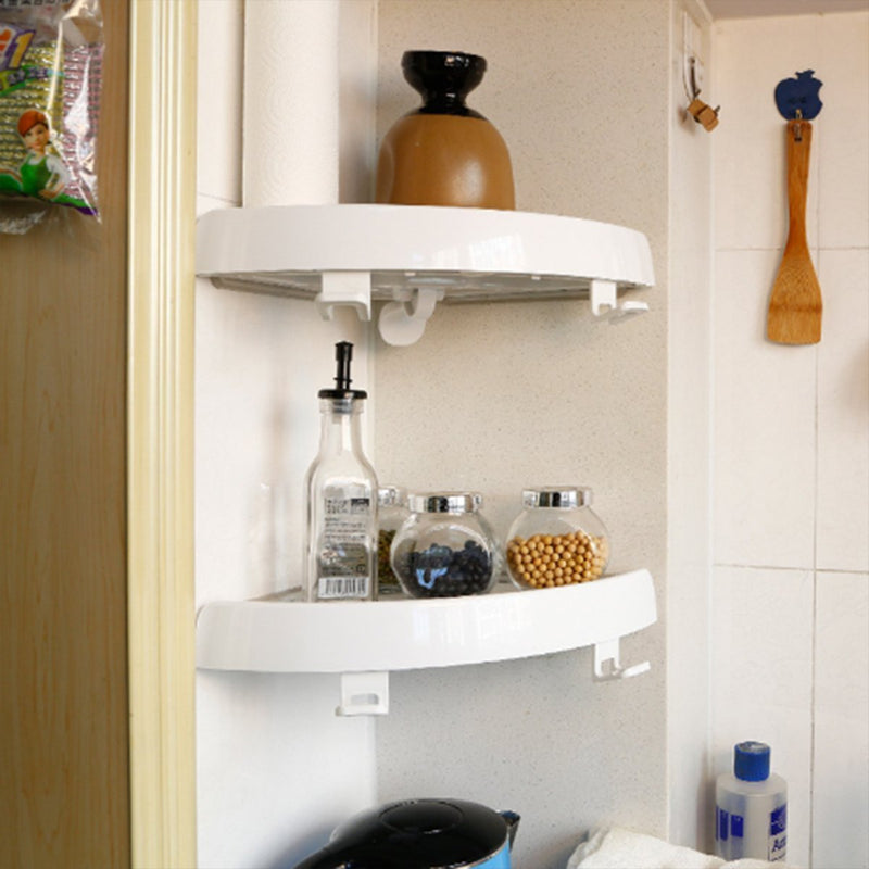 Bestsellrz® Corner Shelves Shower Caddy Bathroom White Hanging Plastic Kitchen  Bathroom Shelves Luxmount™
