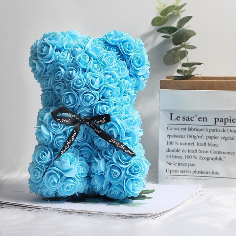 Bestsellrz® Cute Teddy Bear Toy Lovely Rose Bear Soft Toy - Snooxi™ Rose Bear Blue / 25cm Snooxi™