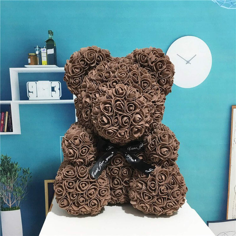 Bestsellrz® Cute Teddy Bear Toy Lovely Rose Bear Soft Toy - Snooxi™ Rose Bear Coffee / 25cm Snooxi™