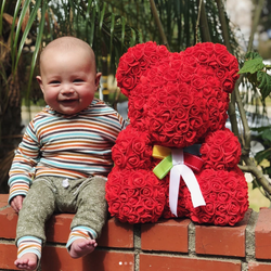 Bestsellrz® Cute Teddy Bear Toy Lovely Rose Bear Soft Toy - Snooxi™ Rose Bear Red / 25cm Snooxi™
