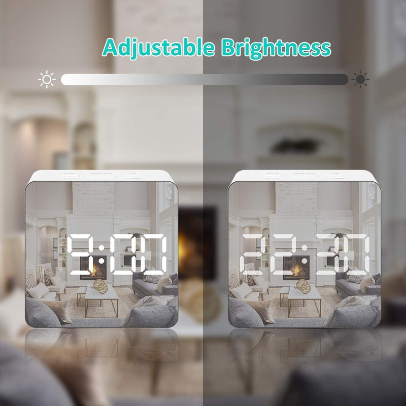 Bestsellrz® Digital Alarm Clock Smart Mirror Desktop Bedside Nightlight - MirrorTouch™ Alarm Clocks MirrorTouch™