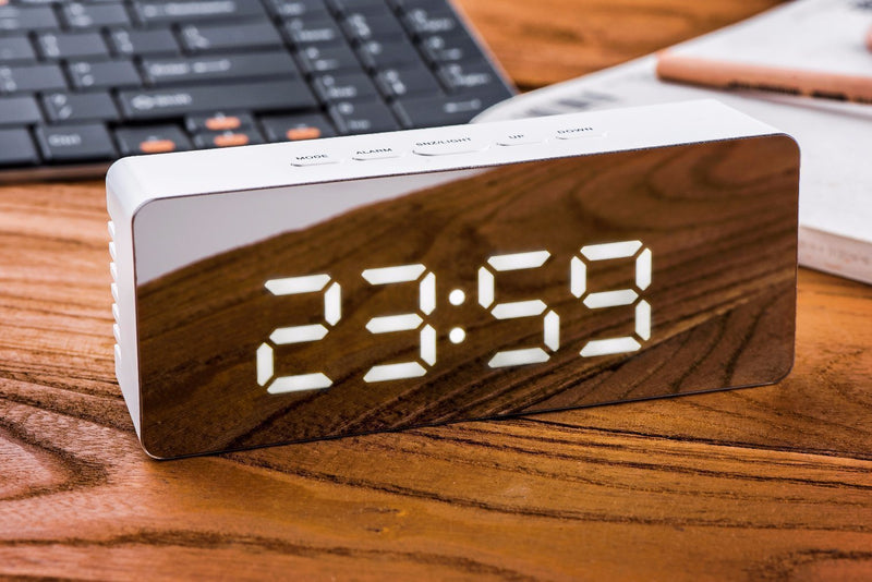 Bestsellrz® Digital Alarm Clock Smart Mirror Desktop Bedside Nightlight - MirrorTouch™ Alarm Clocks MirrorTouch™