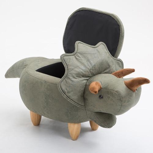 Bestsellrz® Dinosaur Toys Chair Armchair For kids - DinoStool™ Stools & Ottomans Grass Green Storage DinoStool™