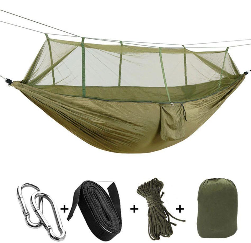 Bestsellrz® Double Camping Hammock With Mosquito Net - The Guardian™  Hammocks army green The Guardian™ Hammock