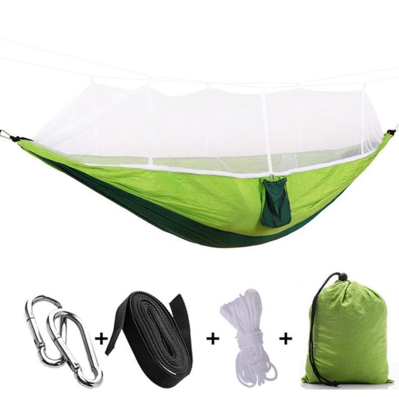 Bestsellrz® Double Camping Hammock With Mosquito Net - The Guardian™  Hammocks Green The Guardian™ Hammock