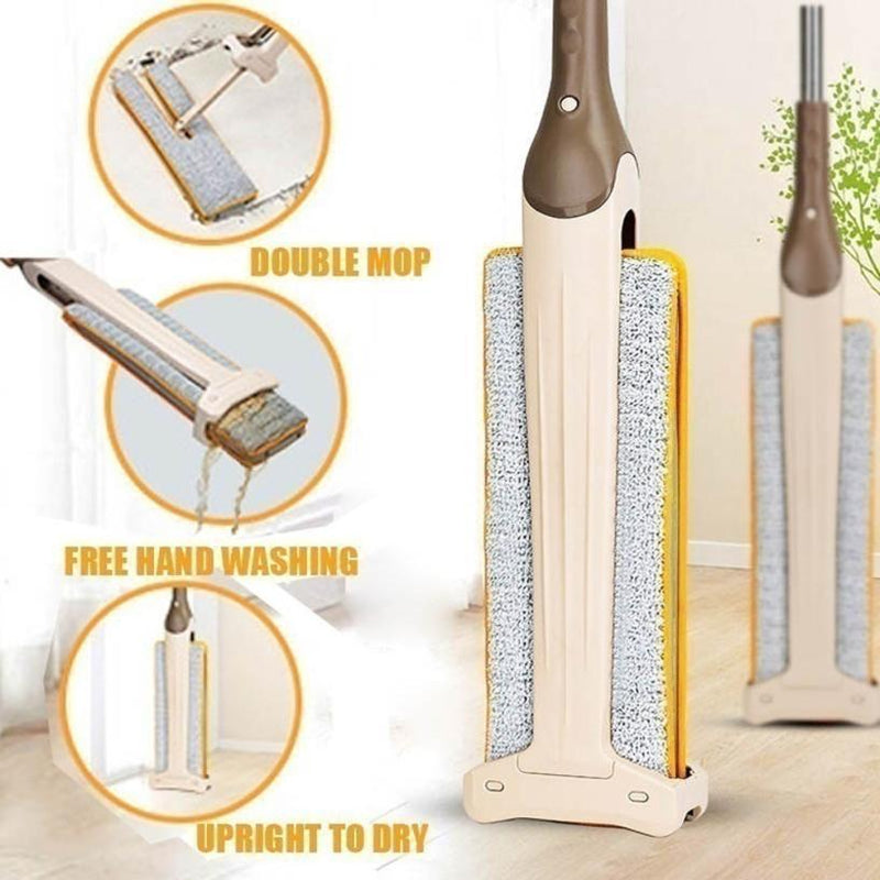 Bestsellrz® Double Sided Microfiber Flat Mop Self-Wringing Lazy Mop - Swipzer™  Mops Swipzer™