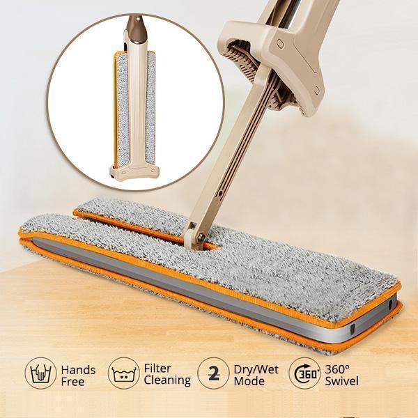 Bestsellrz® Double Sided Microfiber Flat Mop Self-Wringing Lazy Mop - Swipzer™  Mops Swipzer™