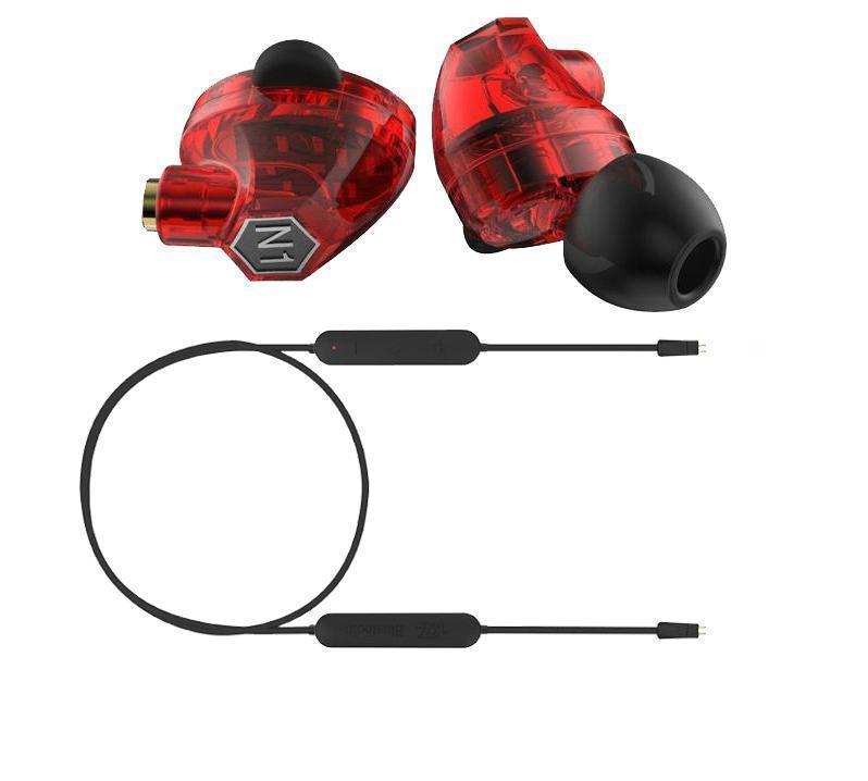 Bestsellrz® Dual Driver HiFi Sound Earphones - HiFi-Dynamic™  Bluetooth Earphones & Headphones Clear Red / Bluetooth Wireless HiFi-Dynamic™ Earphones