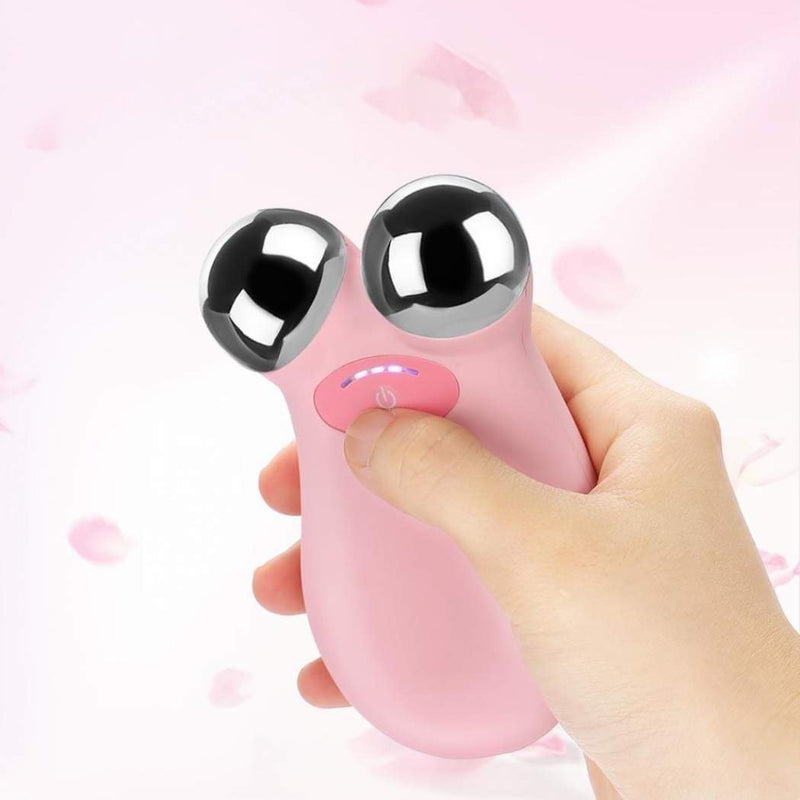 Bestsellrz® Electric Microcurrent Face Lift Massager Facial Toning Wrinkle Remover Device - Porexo™ Face Skin Care Tools Pink Porexo™