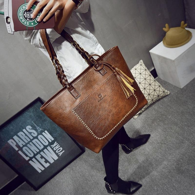 Bestsellrz® Faux Leather Tote Bag Ladies Handbags for Women - Totekin™ Vintage Bags Brown Totekin™ Bag