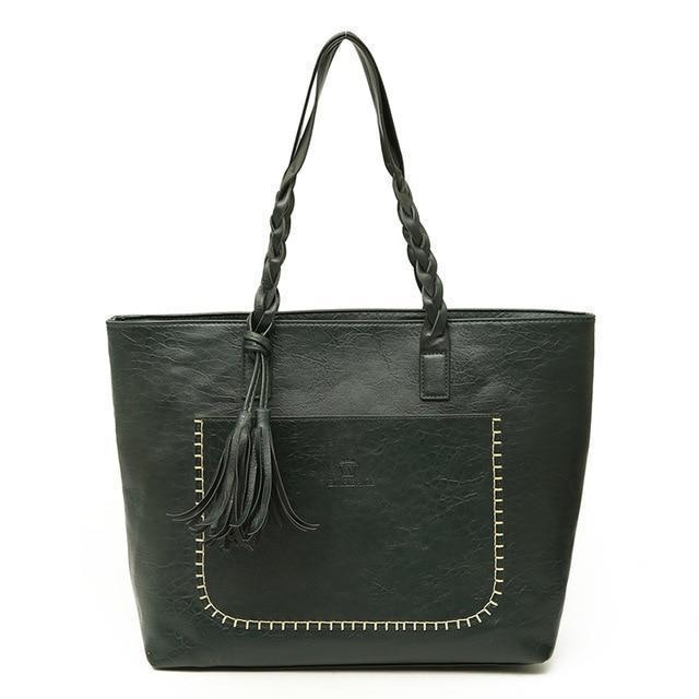 Bestsellrz® Faux Leather Tote Bag Ladies Handbags for Women - Totekin™ Vintage Bags Green Totekin™ Bag