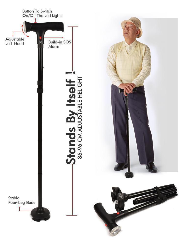 Bestsellrz® Folding Collapsible Canes Adjustable Walking Stick - Steadiq™ Walking Sticks Steadiq™