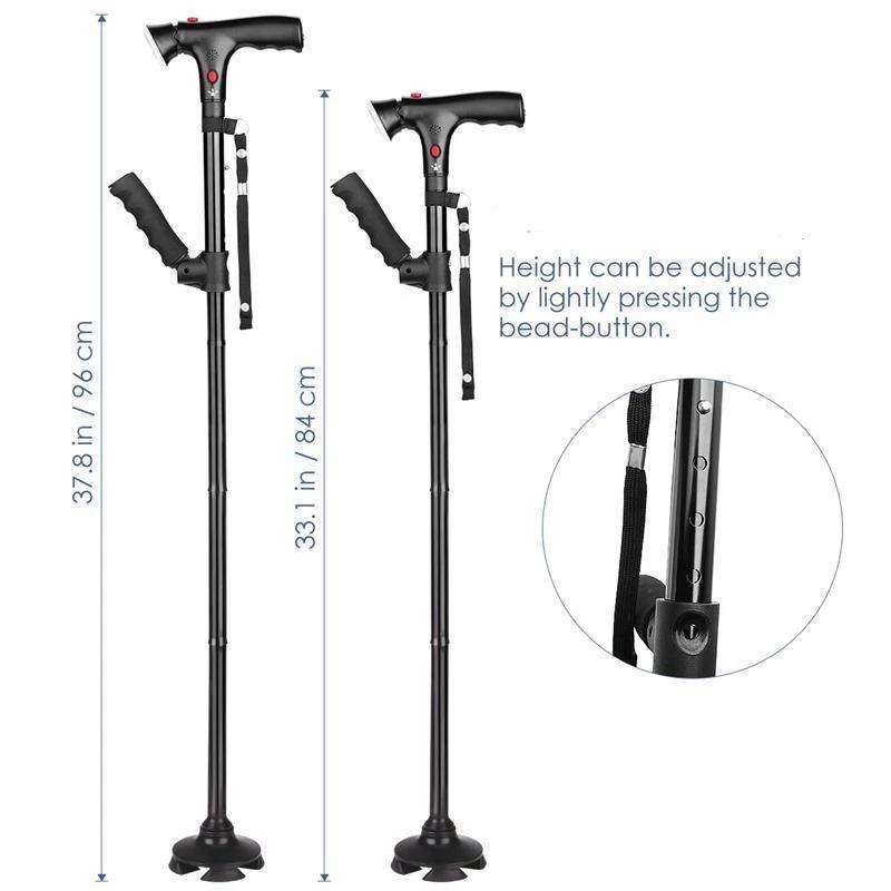Bestsellrz® Folding Collapsible Canes Adjustable Walking Stick - Steadiq™ Walking Sticks Steadiq™