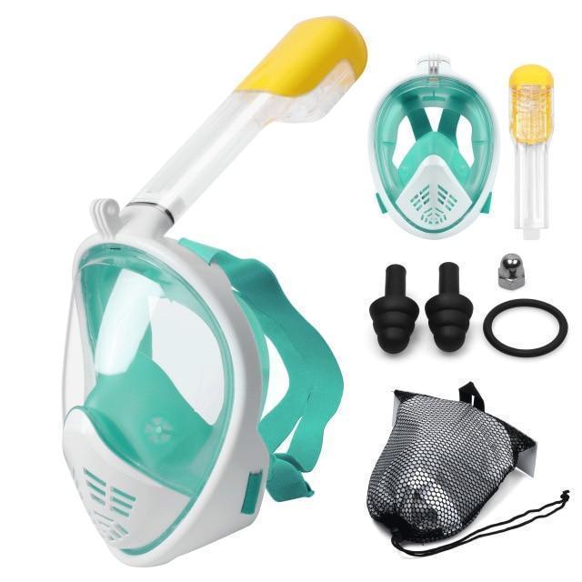 Bestsellrz® Full Face Snorkel Mask Snorkeling Gear Equipment Gopro Mount -Snorkex™ Diving Masks Green / Adults Snorkex™