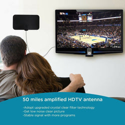 Bestsellrz® Indoor Digital TV HD Antenna That Picks Up Cable Channels TV Antenna Black Cinetixo™
