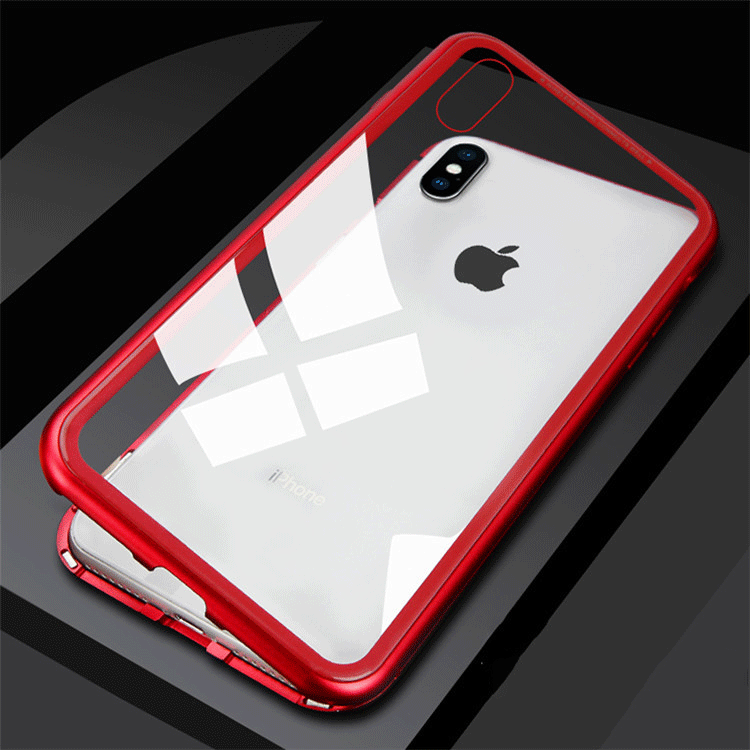 Bestsellrz® iPhone Case Magnetic Protective Tempered Glass Clear Case - RugCase™ iPhone Cases Crystal Red / For iPhone XS Max RugCase™