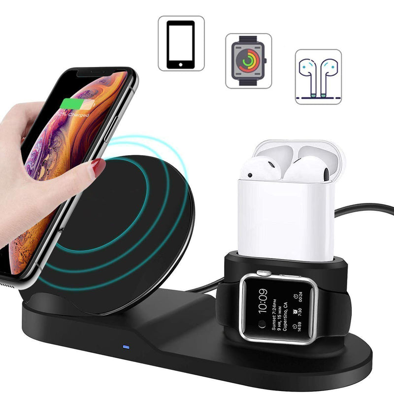 Bestsellrz® Iphone Wireless Charger Qi Mobile Charger Pad Stand - Voltros™ Wireless 3 in 1 Charging Dock Voltros™