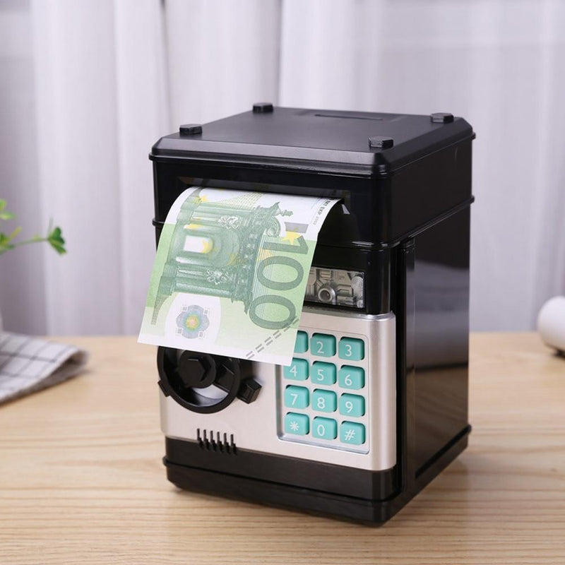 Bestsellrz® Kids Electronic Automatic ATM Piggy Bank - Investiggy™ Piggy Banks BLACK Investiggy™