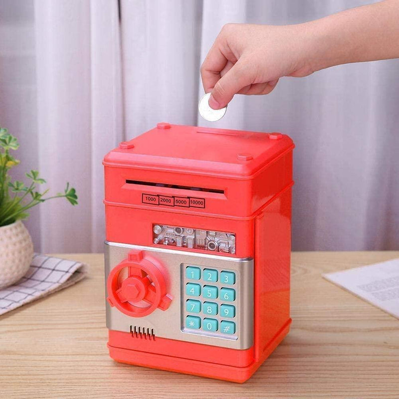 Bestsellrz® Kids Electronic Automatic ATM Piggy Bank - Investiggy™ Piggy Banks RED Investiggy™