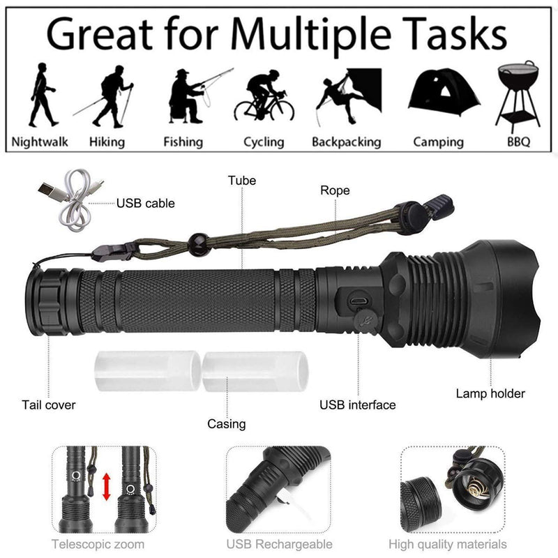 Bestsellrz® Led Flashlight Tactical Brightest Rechargeable Torch - Tacklite™ Tactical Flashlight Tacklite™