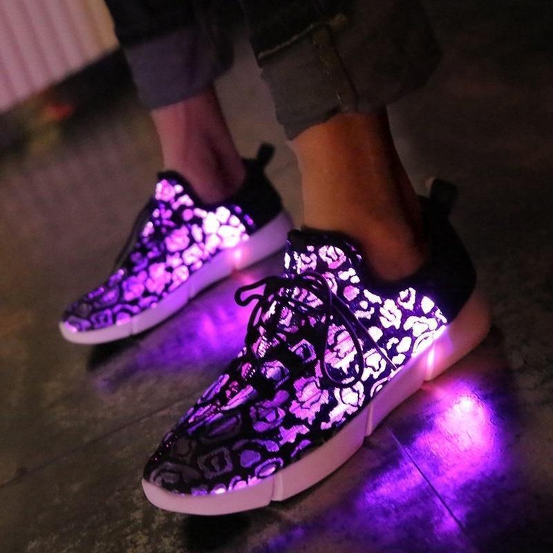 Bestsellrz® Led Light Shoes For Boys Men and Women Glowing Sneakers - Lumakiks™ Optic Fiber Sneakers Black / 1 Lumakiks™
