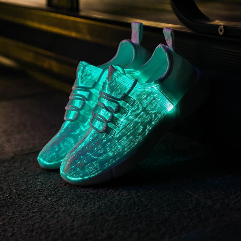 Bestsellrz® Led Light Shoes For Boys Men and Women Glowing Sneakers - Lumakiks™ Optic Fiber Sneakers Lumakiks™