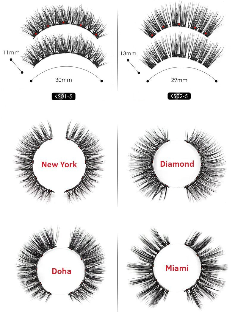 Bestsellrz® Magnetic Lashes Fake False Eyelashes Natural Extensions Brands Curved Eyelashes Kit iLashio™