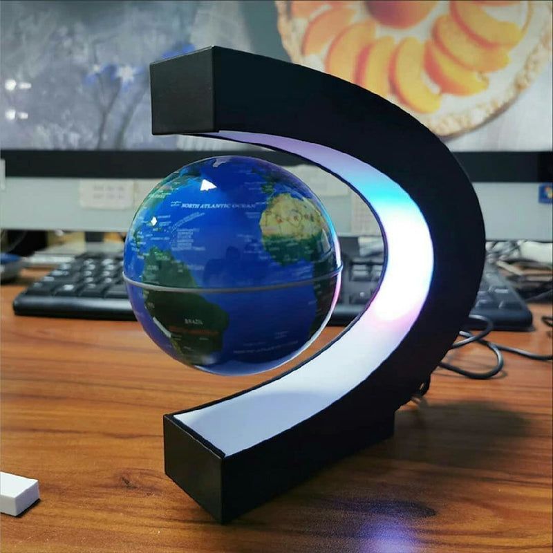 Bestsellrz® Magnetic Spinning Globe Decorative Levitating Rotating Floating Globe - OroGlo™ Figurines & Miniatures EU Blue OroGlo™
