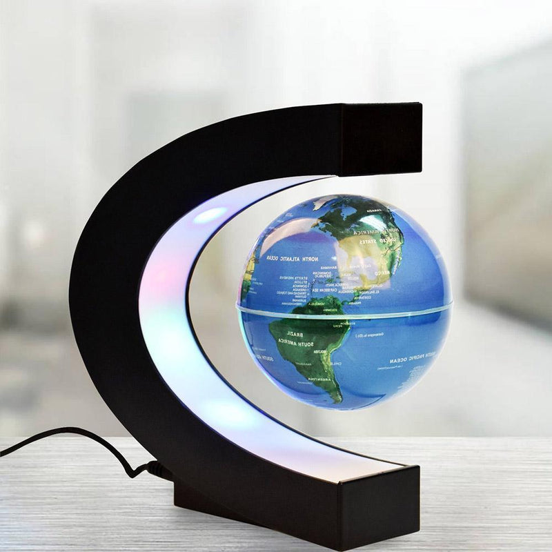 Bestsellrz® Magnetic Spinning Globe Decorative Levitating Rotating Floating Globe - OroGlo™ Figurines & Miniatures US Blue OroGlo™