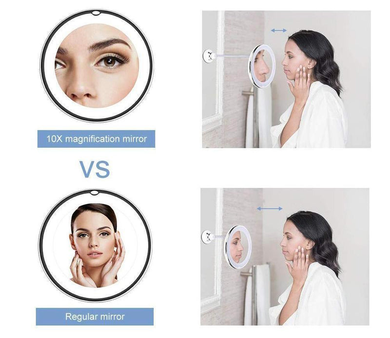 Bestsellrz® Magnifying Lighted Makeup Mirror with Lights LED 10x Countertop Vanity Makeup Mirrors Styluma™