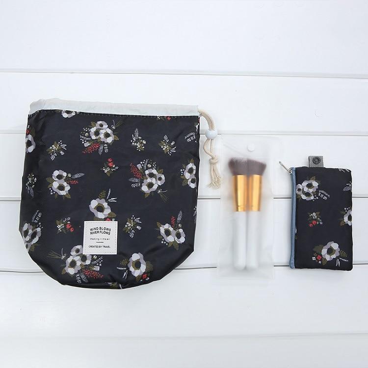 Bestsellrz® Makeup Bag Best Travel Toiletry Cosmetic Organizer Drawstring Foldable Cosmetic Bags & Cases Glampack™ 2.0