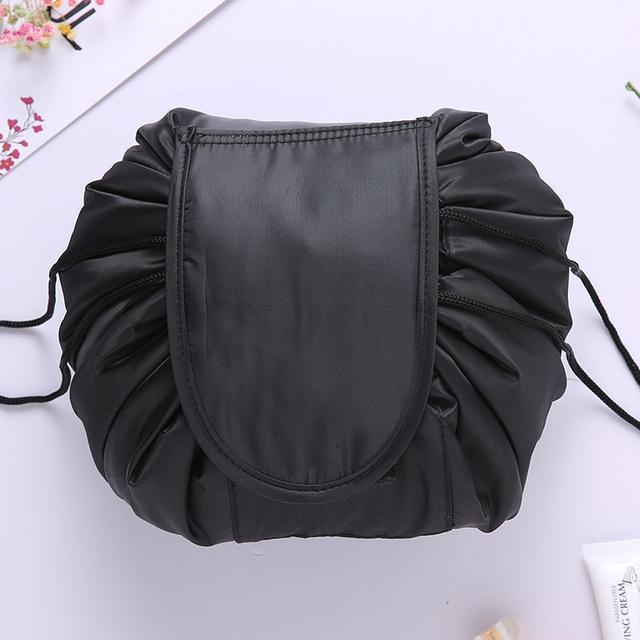 Bestsellrz® Makeup Travel Bag Cosmetic Lazy Drawstring Cute Toiletry Pouch Fashion Cosmetic Bags Black Glampack™