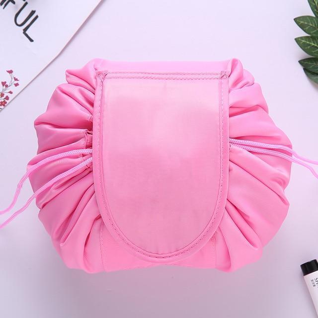 Bestsellrz® Makeup Travel Bag Cosmetic Lazy Drawstring Cute Toiletry Pouch Fashion Cosmetic Bags Hot Pink Glampack™
