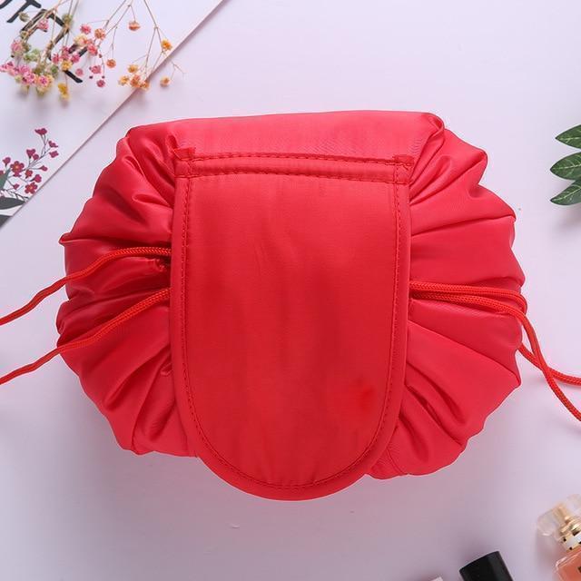 Bestsellrz® Makeup Travel Bag Cosmetic Lazy Drawstring Cute Toiletry Pouch Fashion Cosmetic Bags Hot Red Glampack™