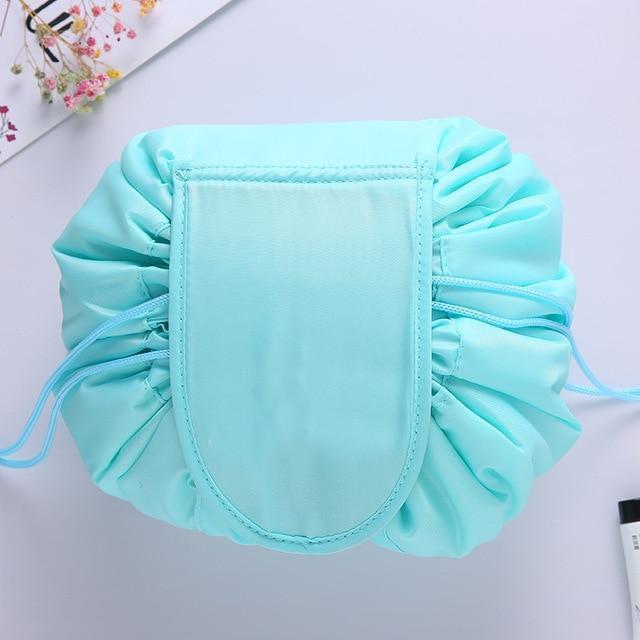 Bestsellrz® Makeup Travel Bag Cosmetic Lazy Drawstring Cute Toiletry Pouch Fashion Cosmetic Bags Sky Blue Glampack™
