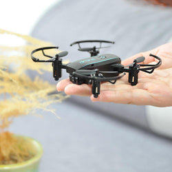 Bestsellrz® Mini Remote Control Camera Drone Foldable Pocket Quadcopter- Pocopter™ RC Drones Matte Black Pocopter™