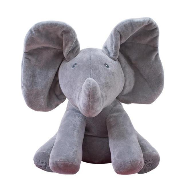 Bestsellrz® Peek-A-Boo Animated Cartoon Elephant - Elefriend™ Stuffed & Plush Animals Gray Elefriend™