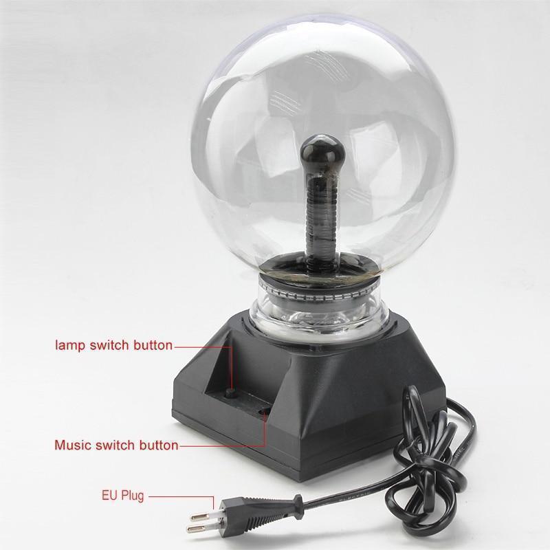 Plasmakugel Globelampe elektrisch USB - Tesla statische Elektrizitätskugel  mit Blitz