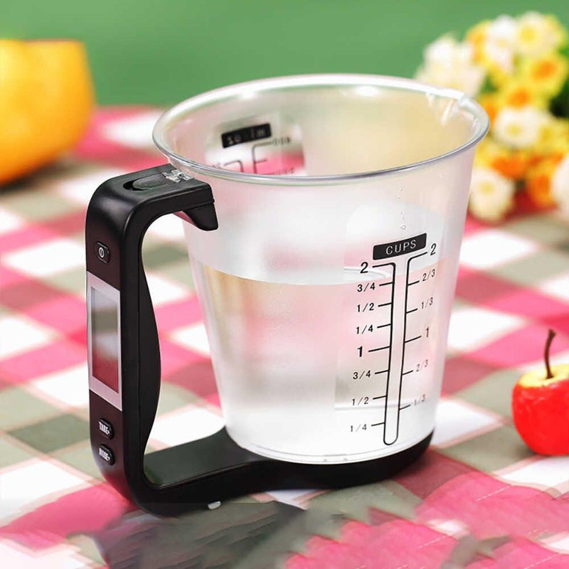 Bestsellrz® Plastic Liquid Measuring Cup Adjustable Digital Dry Jug - Cupometer™ Measuring Cups & Jugs Black Cupometer™
