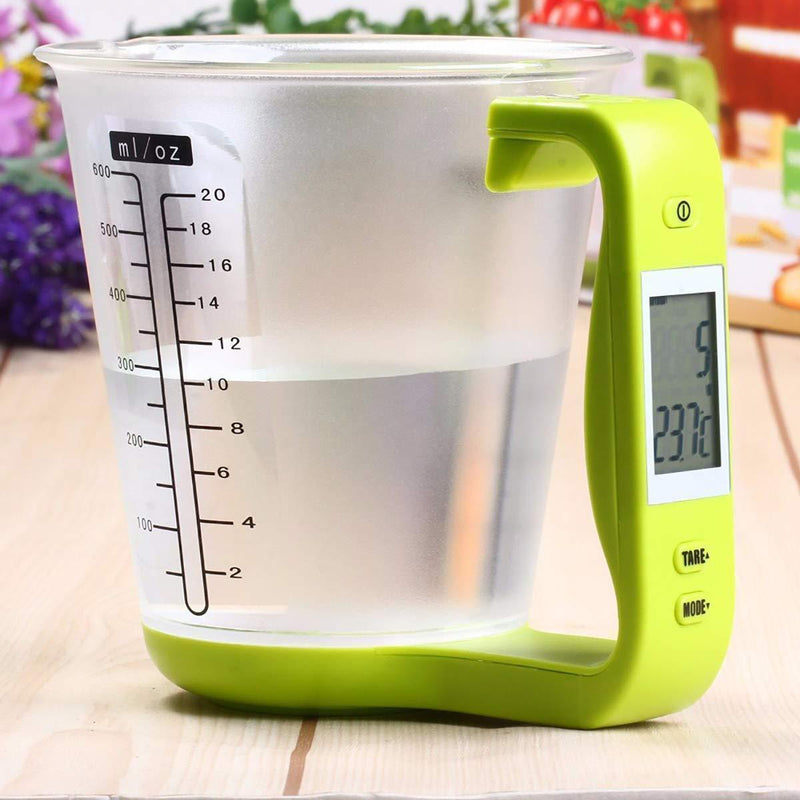 Bestsellrz® Plastic Liquid Measuring Cup Adjustable Digital Dry Jug - Cupometer™ Measuring Cups & Jugs Green Cupometer™