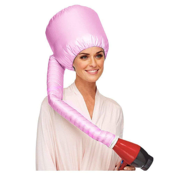 Bestsellrz® Portable Bonnet Hooded Hair Dryer Cap- Blocap™ Soft Bonnet pink Blocap™