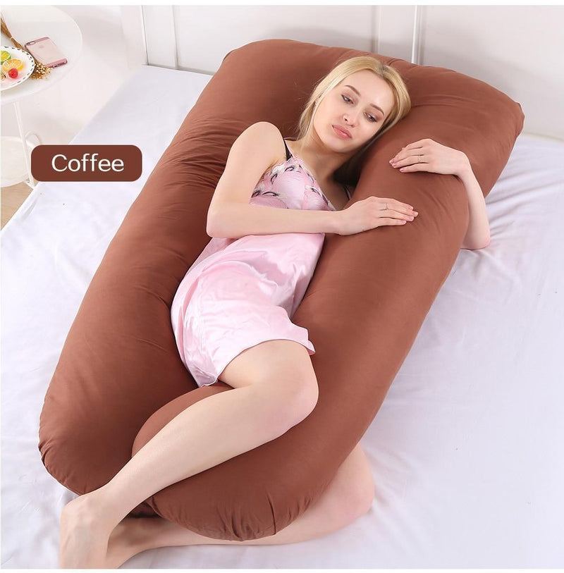 Bestsellrz® Pregnancy Body Pillow U Shaped Maternity Comfortable Support Pillows Pregnancy Pillows Coffee Cuddlevi™ - Maternity Pillow